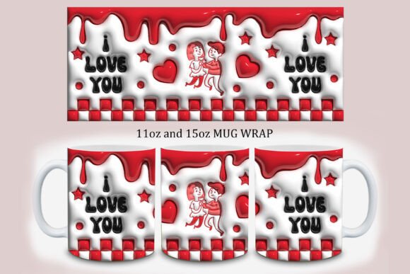 3D Inflated I Love You Valentine PNG