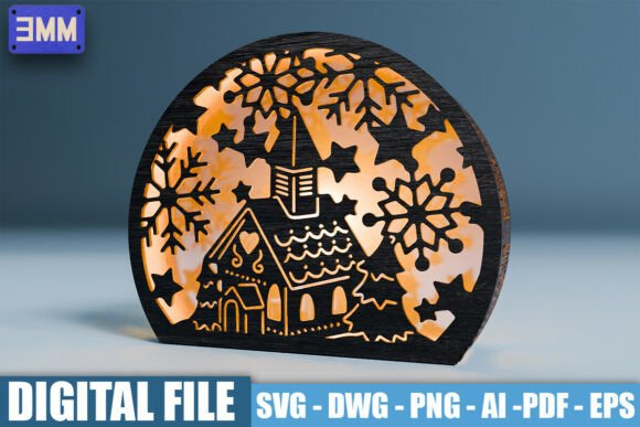 Creating a Festive Glow with the 3D Gingerbread House Lantern Laser Cut Design