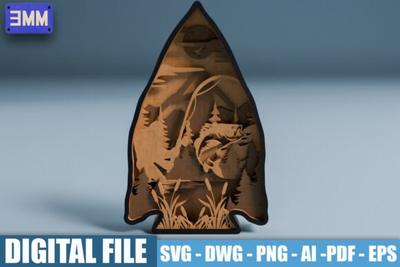 Creating a Stunning 3D Fishing Arrowhead Laser Cut File Project for Enthusiasts