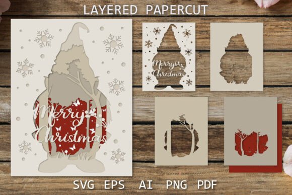 Creating Depth and Charm with the Christmas Gnome SVG Layered Card