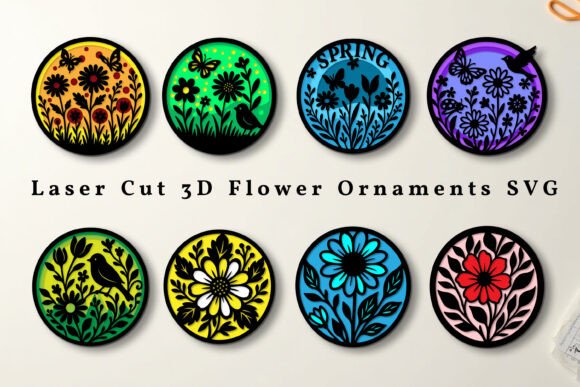 Creating Stunning 3D Decor with the Laser Cut Flower Ornaments SVG Bundle