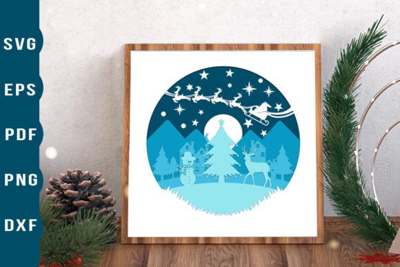 Deer Shadow Box 3D Christmas Papercut: Elevating Holiday Decor with Digital Precision