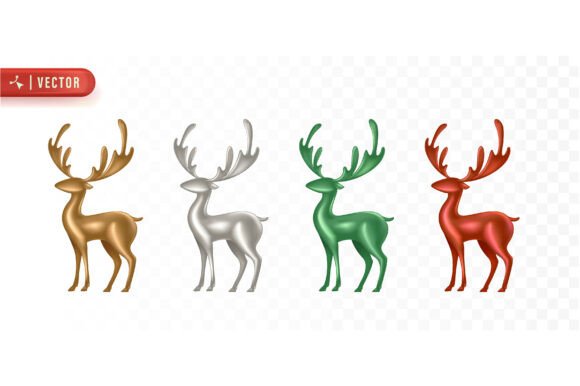 Elevate Holiday Branding with Colorful Reindeer