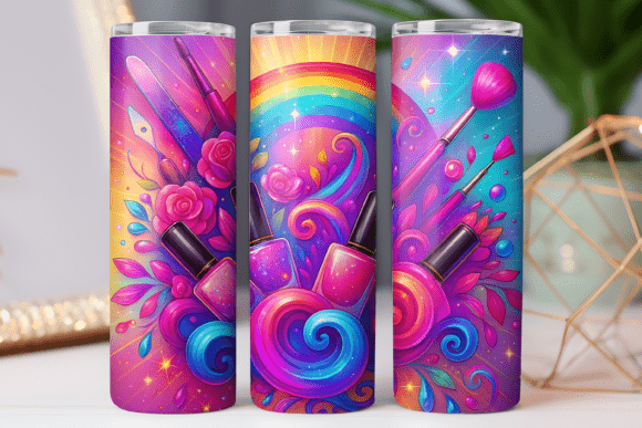 Elevating Drinkware Customization with 3D Nail Art Tumbler Wraps for Sublimation