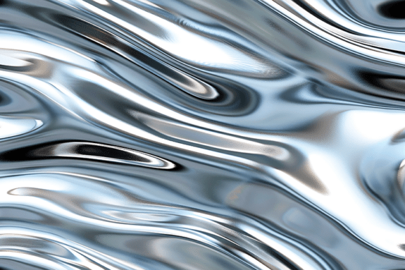 Enhance Your Creative Projects with Liquid Chrome Metal Texture