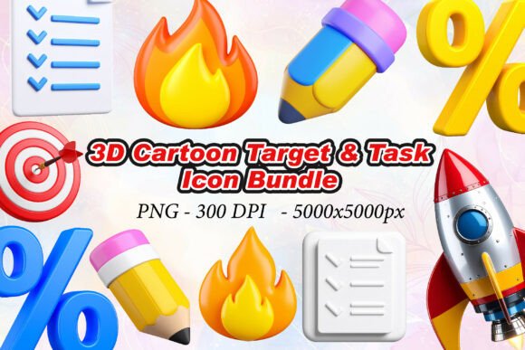 Enhancing Digital Clarity: The Power of 3D Cartoon Target Task Icons in Modern Design
