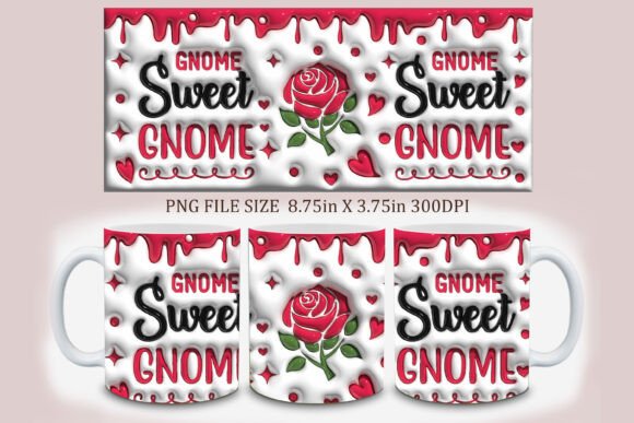 Evaluating the 3D Inflated Gnome Sweet Gnome Mug Design for Print-on-Demand