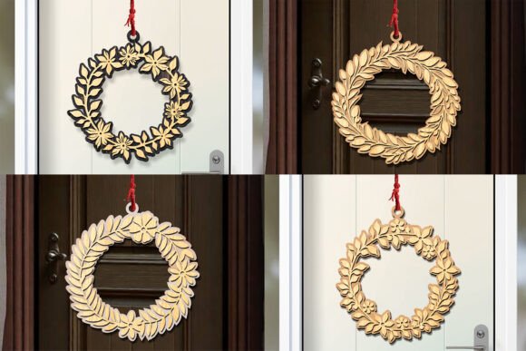 Laser Cut 3D Wreath Ornaments SVG Bundle