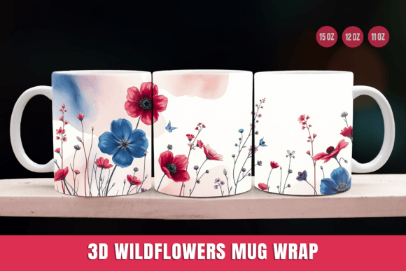 Mastering the 3D Wild Flower Landscape Mug Wrap for Professional Sublimation Results