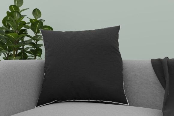 Maximizing Design Presentation with a High-Resolution Black Pillow Mockup