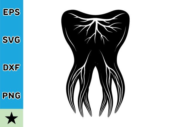 Molar Tooth with Roots Rendered in 3d: A Versatile Digital Asset for Creative Projects