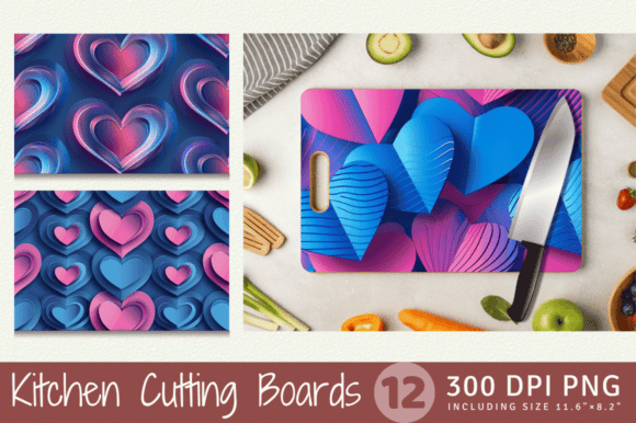 Neon Pink Blue Heart 3D Papers Cutting B: A Guide to High-Quality Sublimation Design