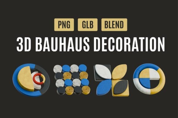 Revitalizing Digital Design with the Modern Bauhaus 3D Geometry Pack 01