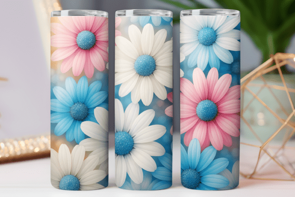 Strategic Branding with Paper Floral Tumbler Photo Skinny Wrap Designs