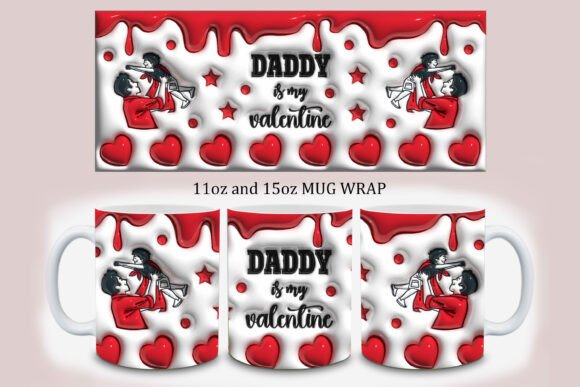 Strategic Branding with the 3d Inflated Daddy is My Valentine PNG for Modern Merchants