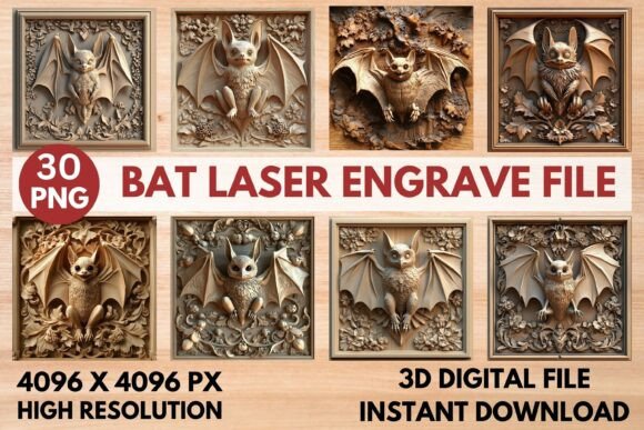 Unlocking Gothic Elegance: A Guide to the Bat Laser Engrave 3D PNG Collection