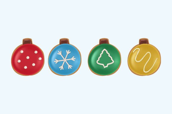 Vector 3D Christmas Ball Ginger Bread